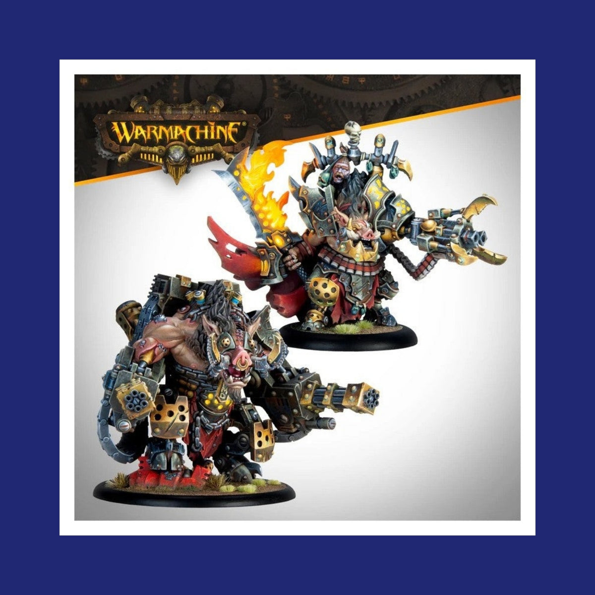 Warmachine - Emperor Carver Ultimus Esquire III & War Boar MMD47 - 123JEUX