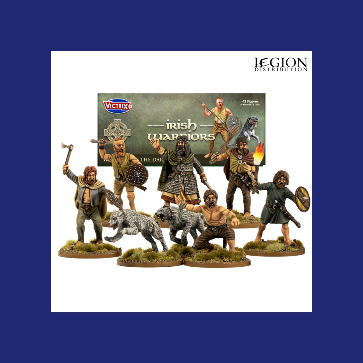 Victrix Miniatures 28mm Moyen Âge - Victrix Miniatures - Dark Age Irish & Dogs - 123JEUX