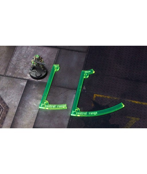 3" Control Widgets for 40mm Markers Fluo Green