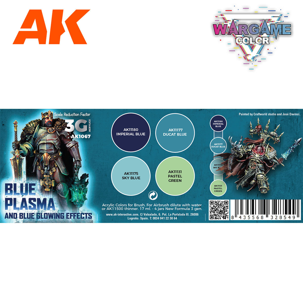 WARGAME COLOR SET. BLUE PLASMA AND GLOWING EFFECTS