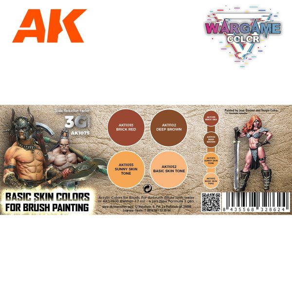 WARGAME COLOR SET. BASIC SKIN COLORS