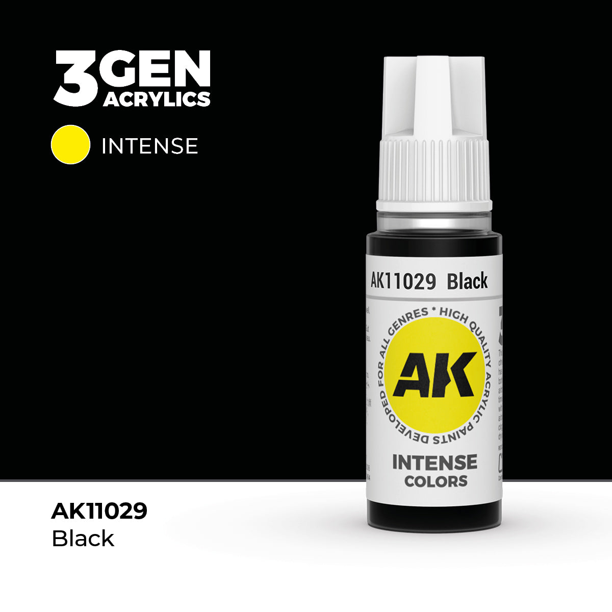 AK- 3GEN- Acrylics- Black 17ml