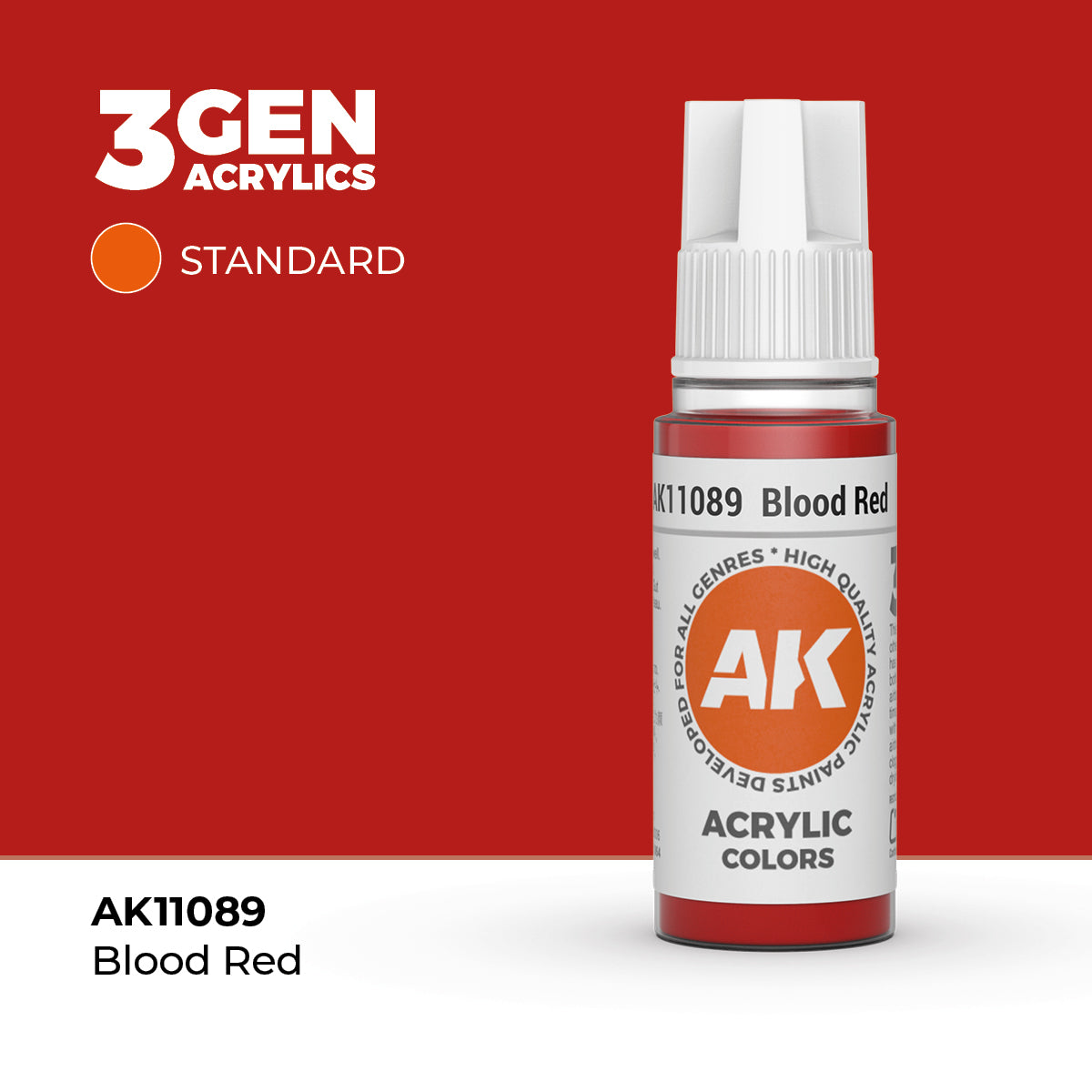 AK- 3GEN- Acrylics- Blood Red 17ml