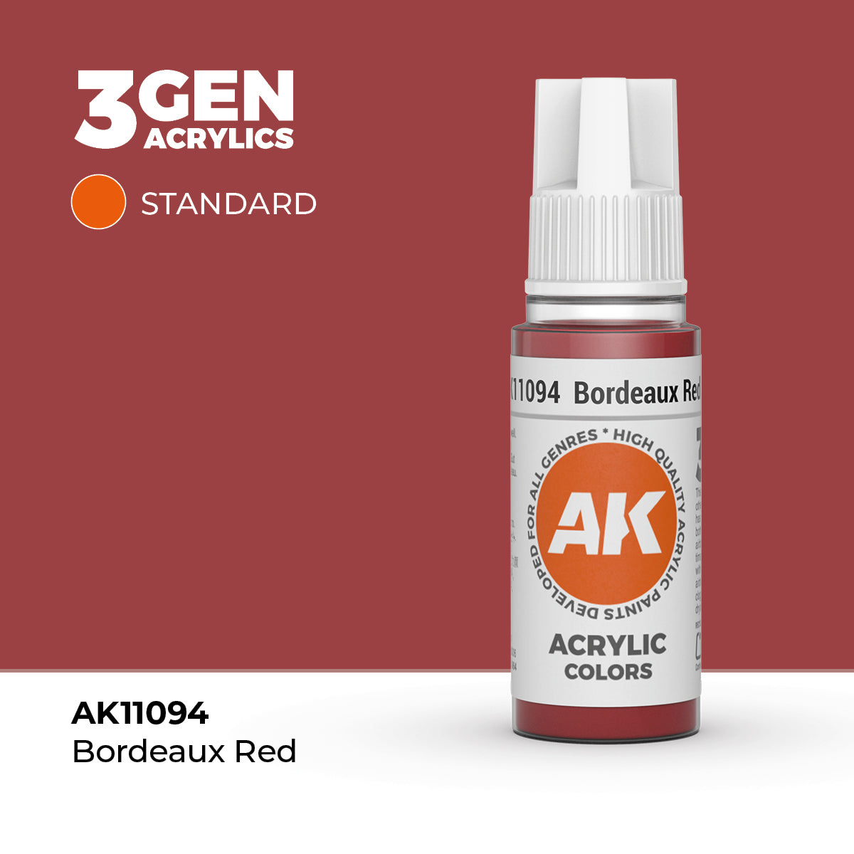 AK- 3GEN- Acrylics- Bordeaux Red 17ml