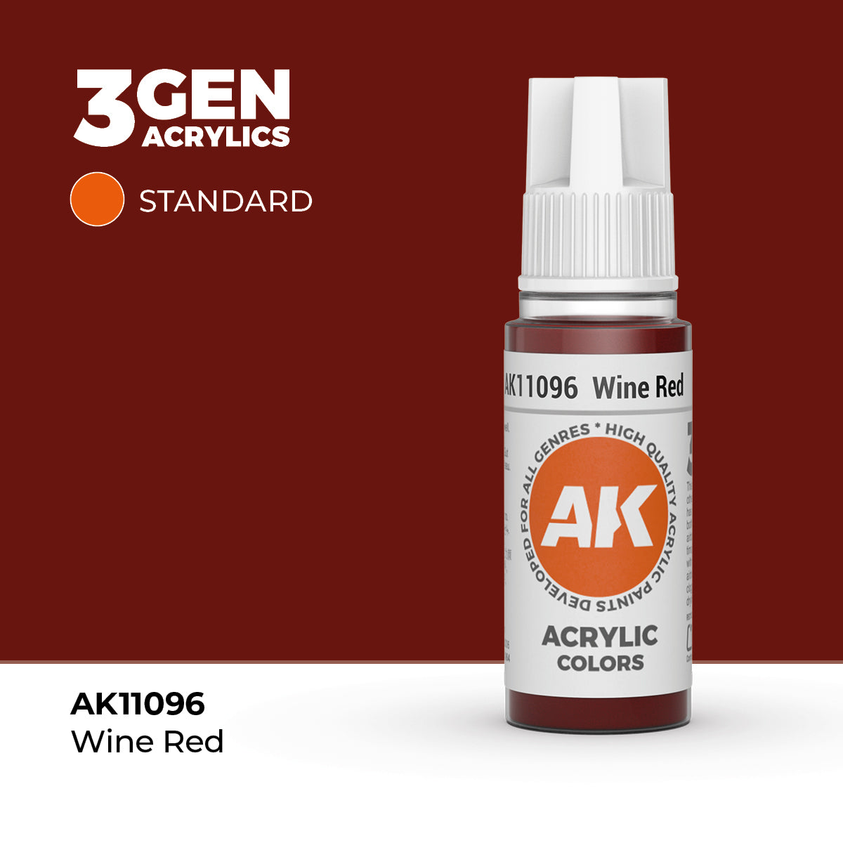 AK- 3GEN- Acrylics- Wine Red 17ml