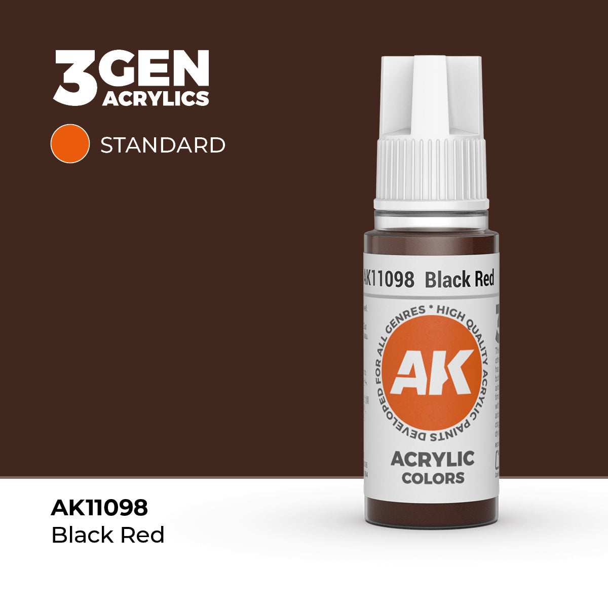 AK- 3GEN- Acrylics- Black Red 17ml