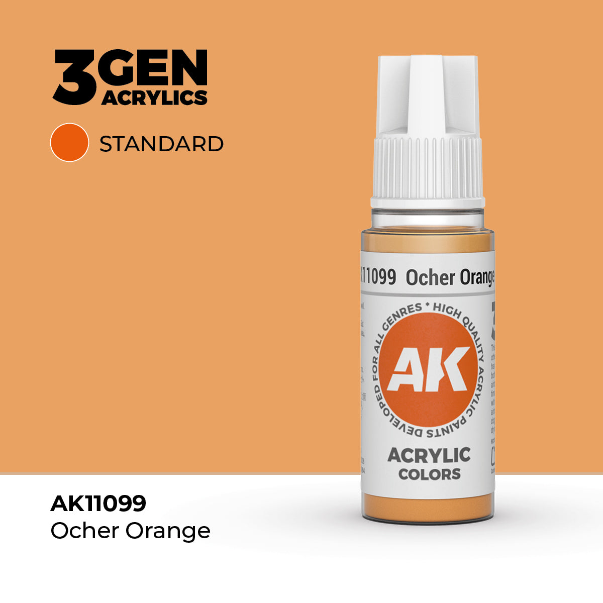AK- 3GEN- Acrylics- Ocher Orange 17ml