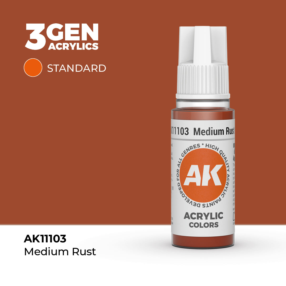 AK- 3GEN- Acrylics- Medium Rust 17ml