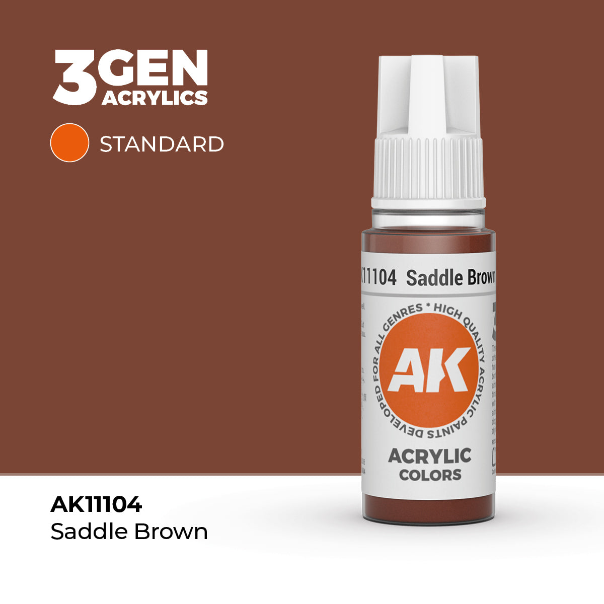 AK- 3GEN- Acrylics- Saddle Brown 17ml