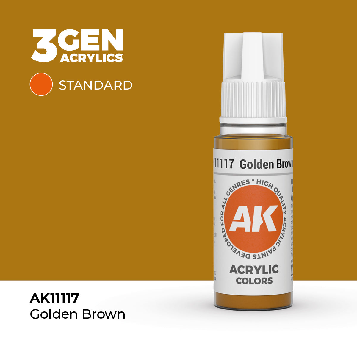 AK- 3GEN- Acrylics- Golden Brown 17ml