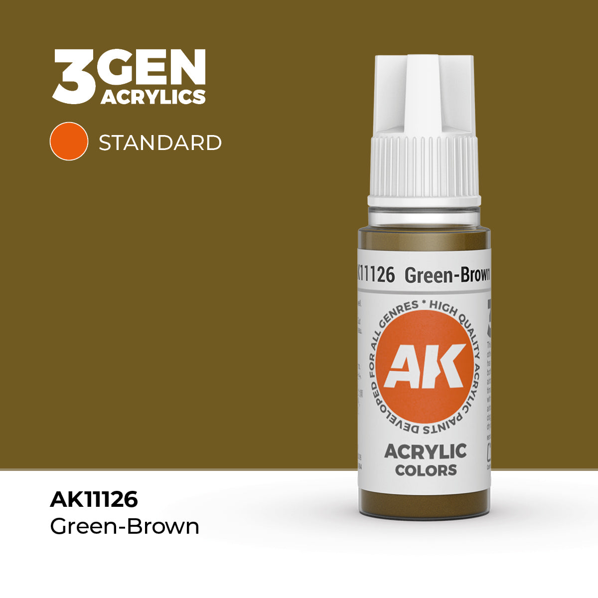 AK- 3GEN- Acrylics- Green-Brown 17ml