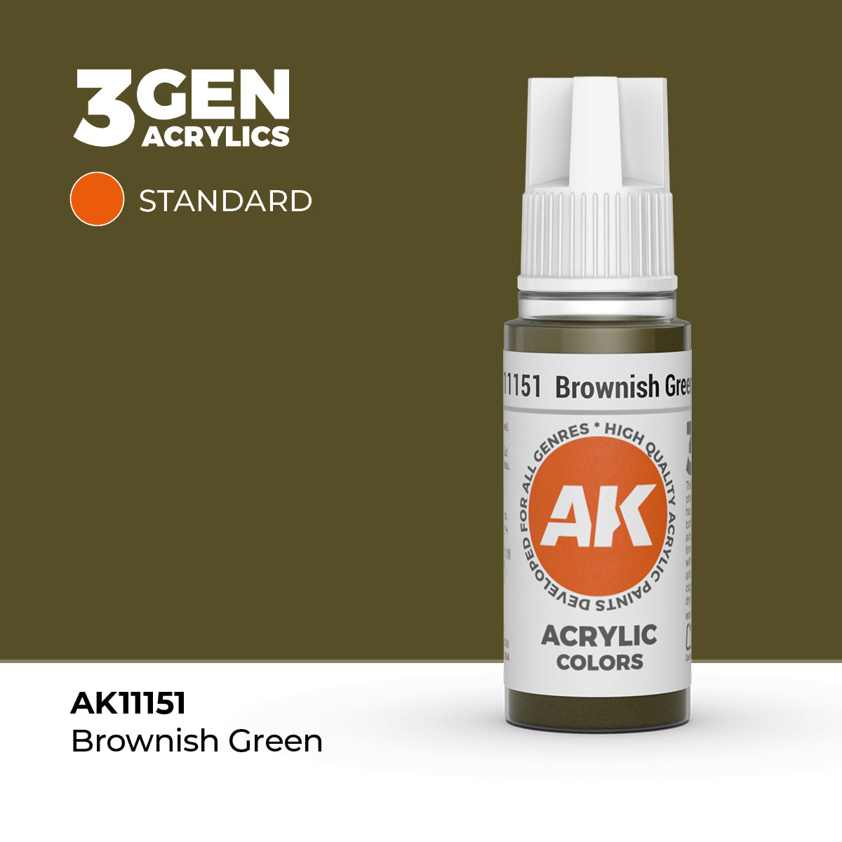 AK- 3GEN- Acrylics - Brownish Green 17ml