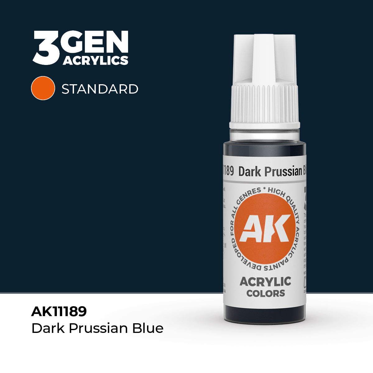 AK- 3GEN- Acrylics- Dark Prussian Blue 17ml