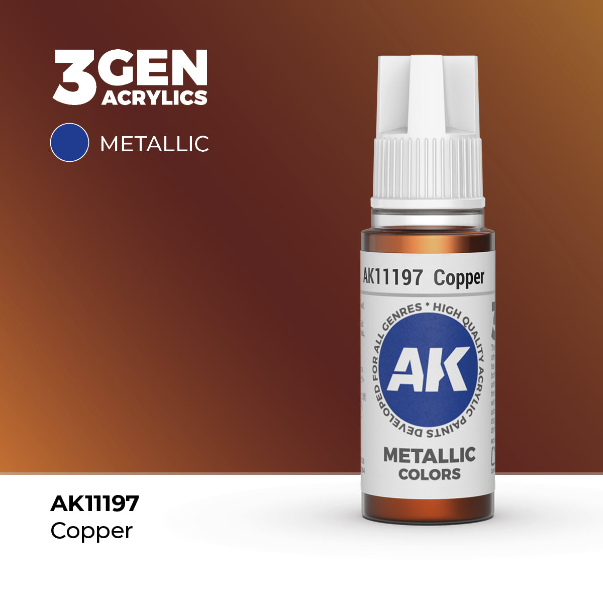 AK- 3GEN- Acrylics- Copper 17ml