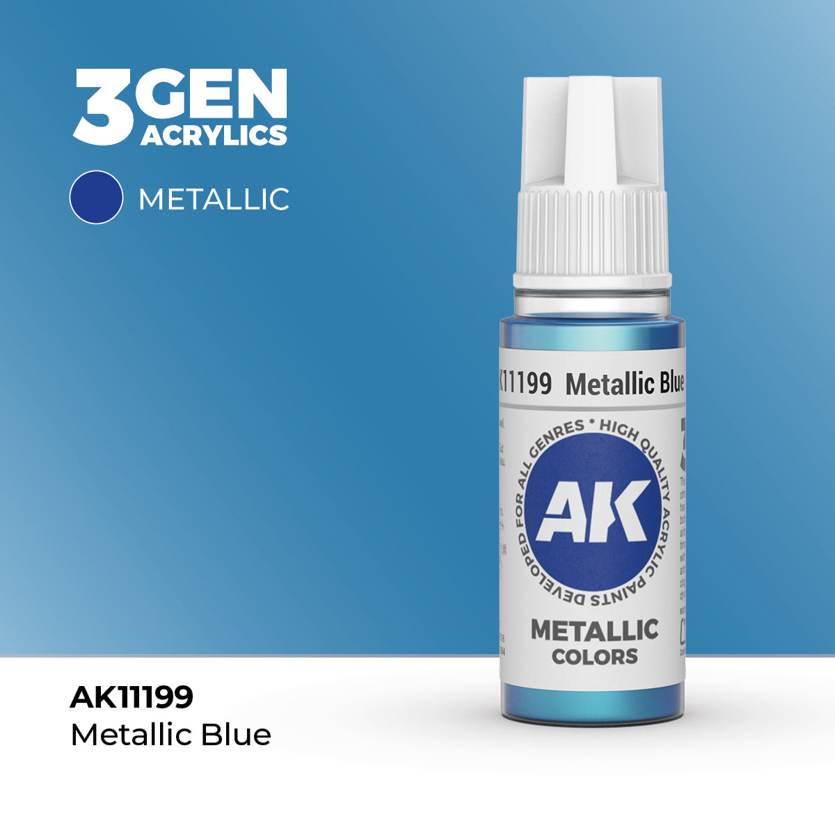 AK- 3GEN- Acrylics- Metallic Blue 17ml