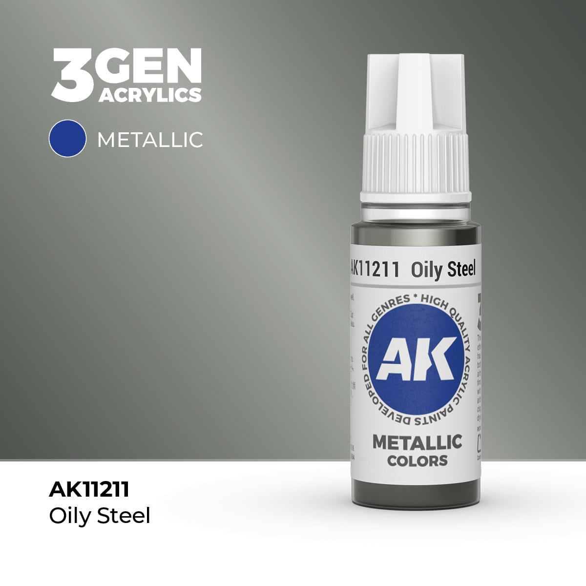 AK- 3GEN- Acrylics- Oily Steel 17ml