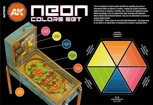 Acrylics 3GEN sets :Neon Colors Set