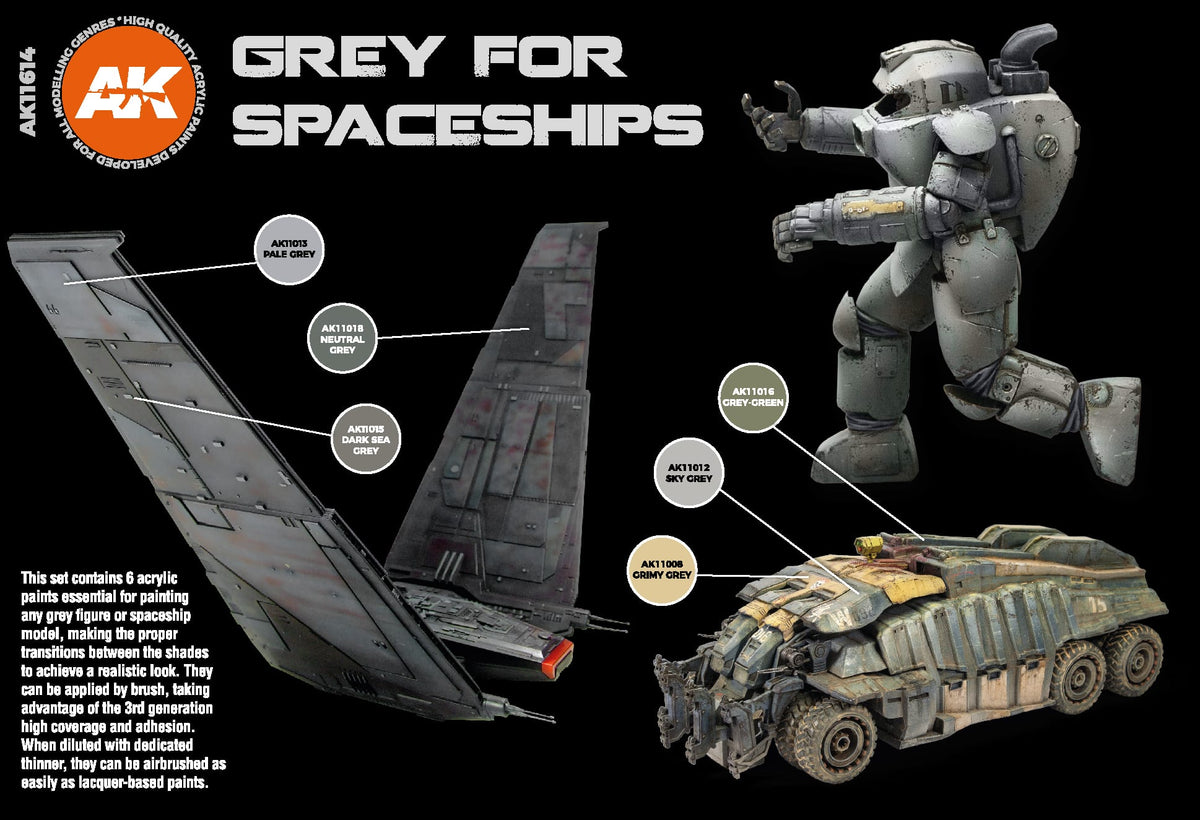 Acrylics 3GEN sets :Grey For Spaceships Set