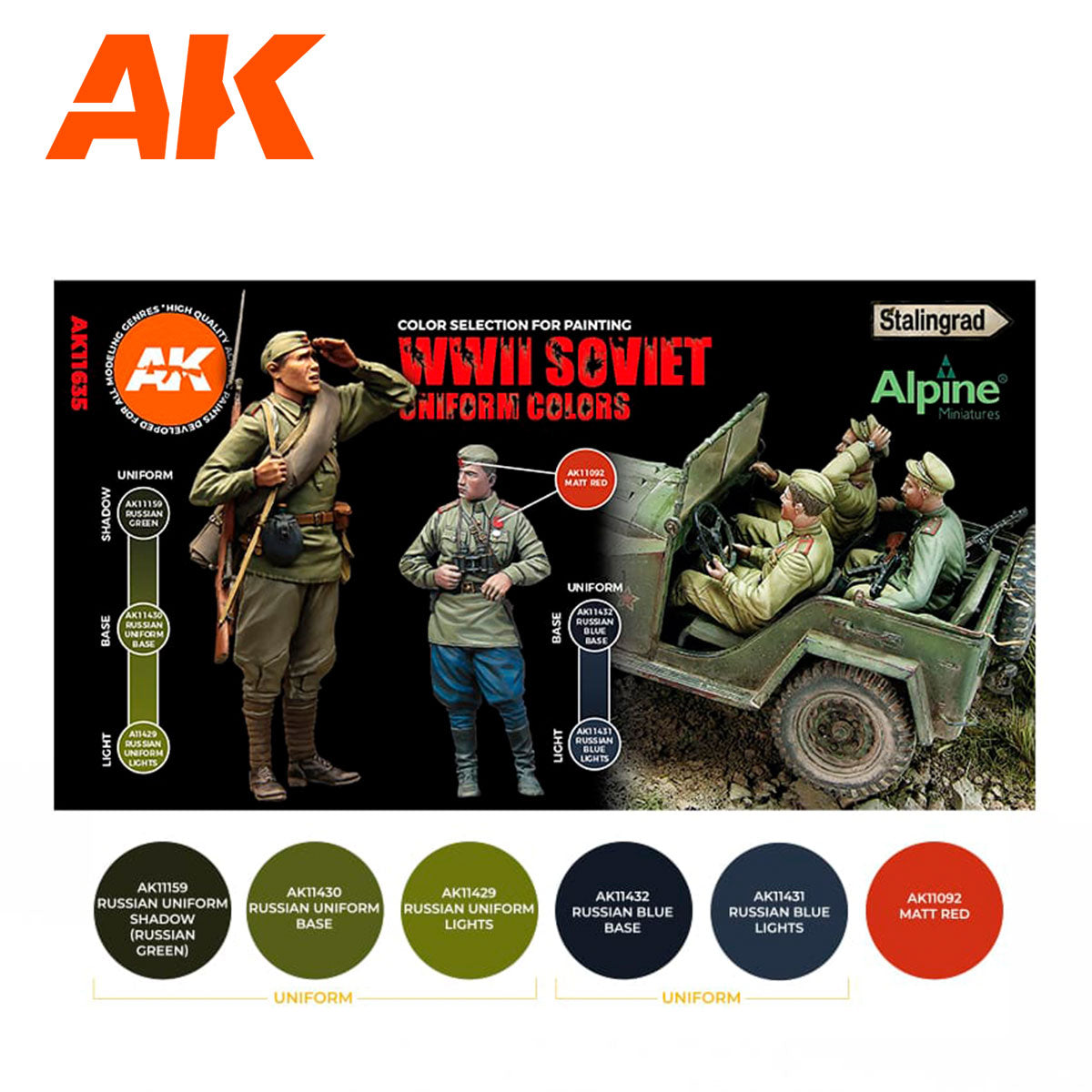 Acrylics 3GEN sets : WWI Soviet uniform colors