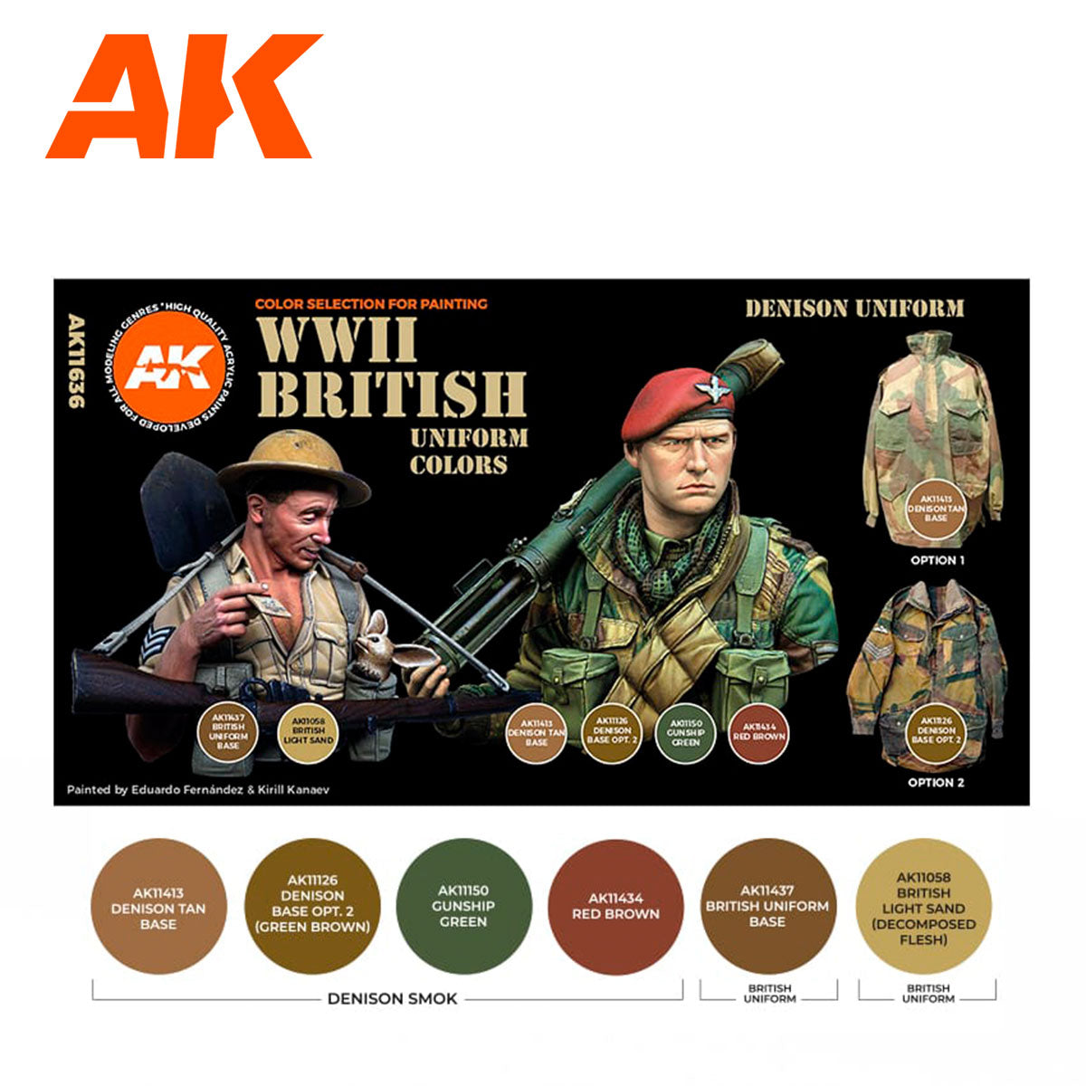 Acrylics 3GEN sets : WWII British uniform colors