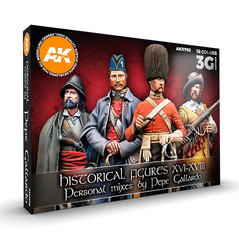Acrylics 3GEN sets: Signature set historical figures s.XVI-XVIII by Pepe Gallardo