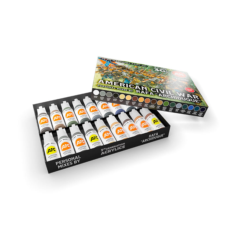 Acrylics 3GEN sets: Signature set historical Rafa Archiduque special 28mm American civil war paint set