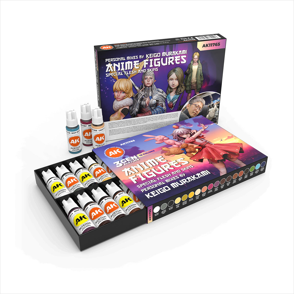 Acrylics 3GEN sets: Signature set Keigo Murakam personnal mixes anime figures paint set
