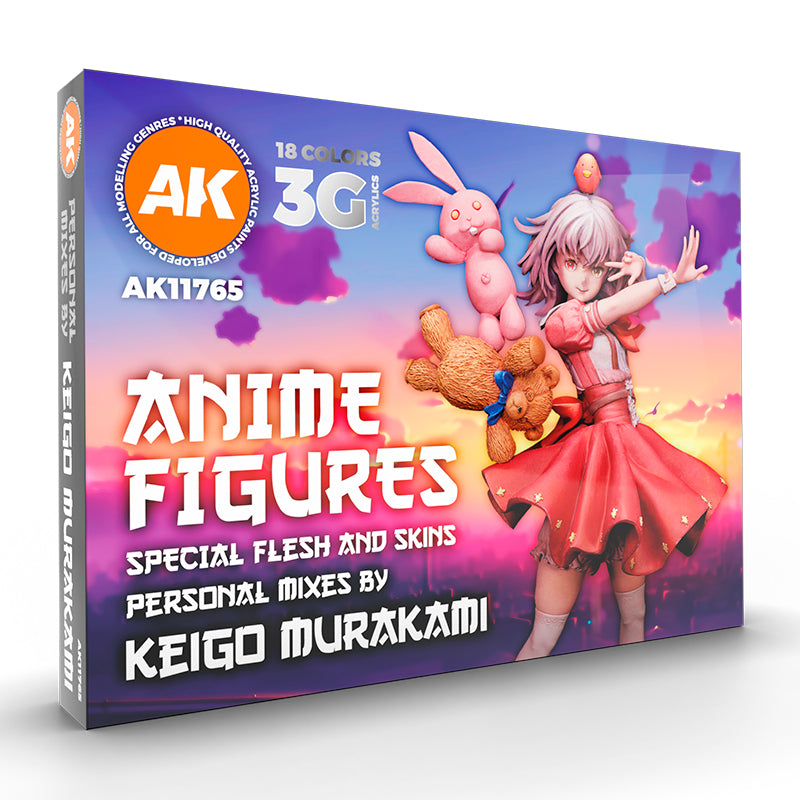 Acrylics 3GEN sets: Signature set Keigo Murakam personnal mixes anime figures paint set
