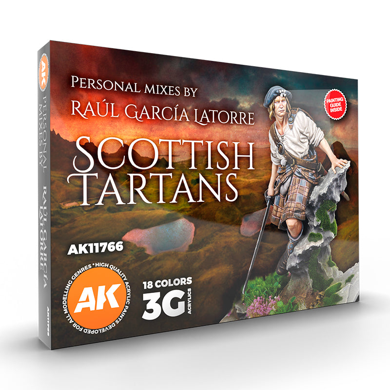 Acrylics 3GEN sets: Signature set Raul Garcia Latorre scottish tartans paint set