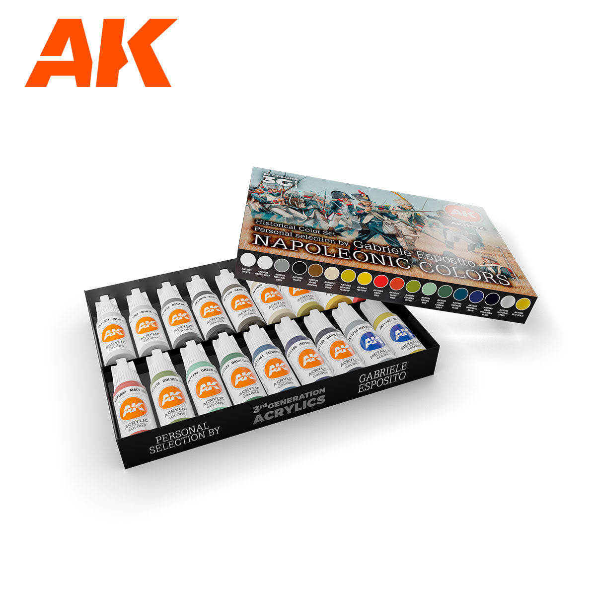 Acrylics 3GEN sets: Signature set historical color set Napoleonic colors by Gabriele Esposito