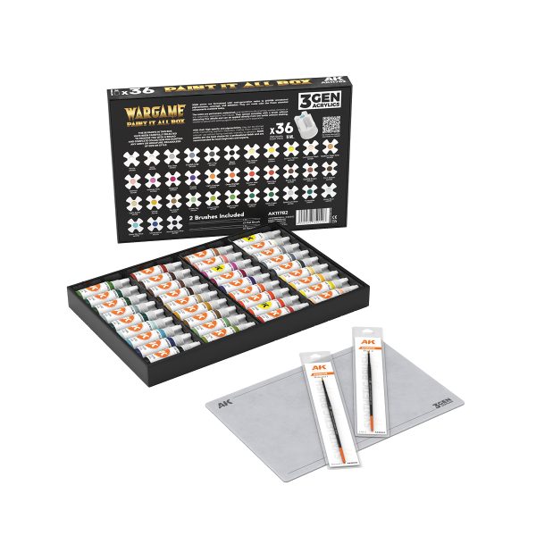 Ak Interactive - 3Rd Gen Set - Wargame Paint it All Box x36