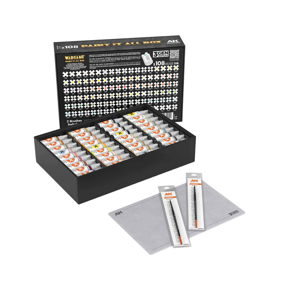Ak Interactive - 3Rd Gen Set - Wargame Paint it All Box x108