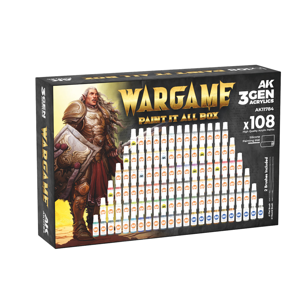 Ak Interactive - 3Rd Gen Set - Wargame Paint it All Box x108