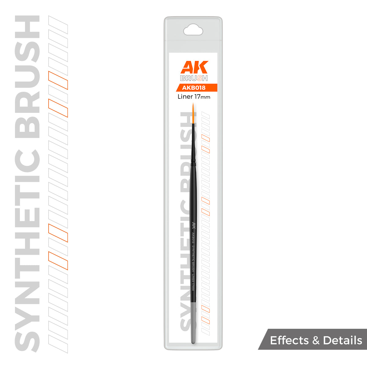 AK SYNTHETIC BRUSH - LINER 17mm