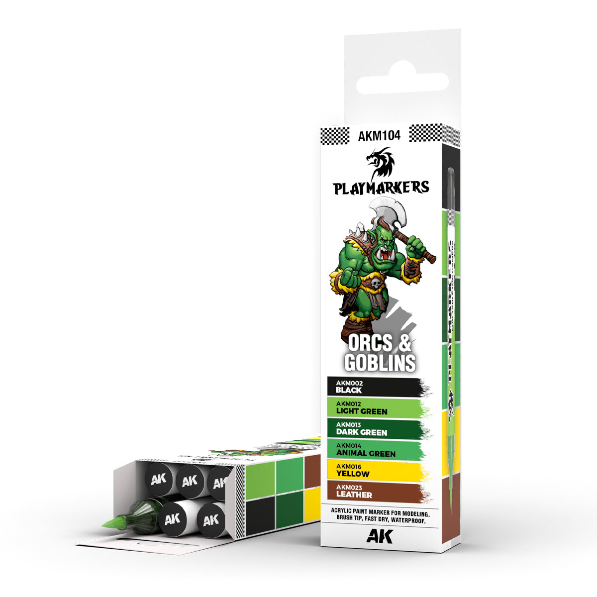 AK Interactive - Playmarkers set - Orcs & goblins (6 ref.)