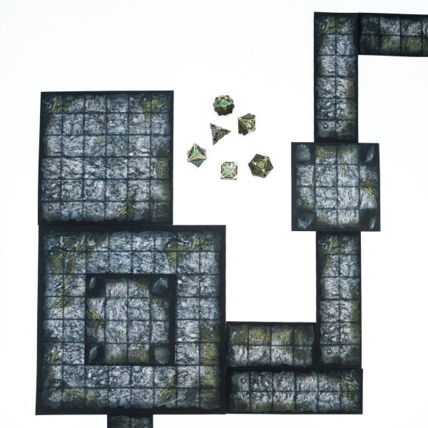 Caves and Dark Dungeons – Carte modulaire effaçable pour JDR