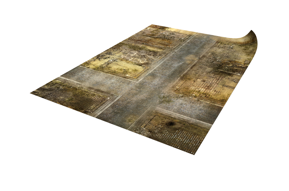 Desert Ruin – Tapis de jeu en caoutchouc simple face 44″x60″ / 112 x 152 cm