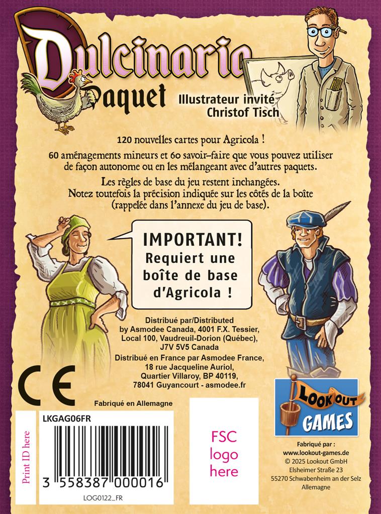 Agricola: Dulcinaria Deck en Francais