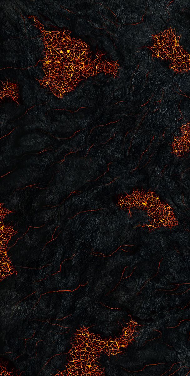 Lava Fields – Tapis de jeu en caoutchouc simple face 72″x36″ / 183 x 91,5 cm