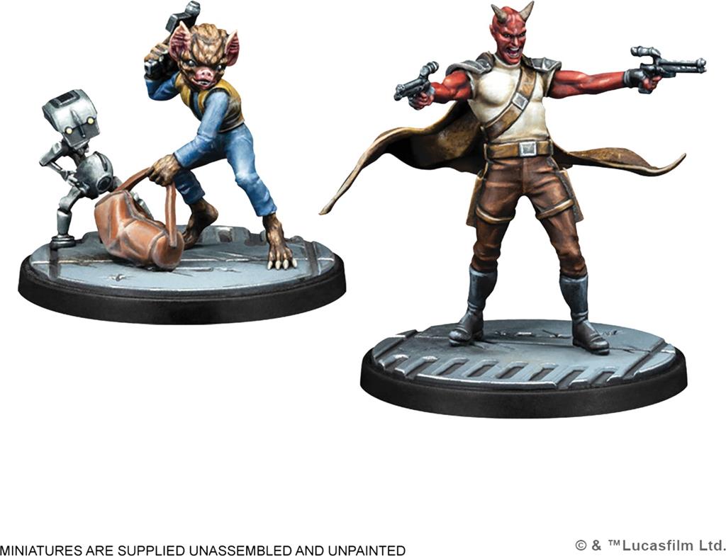 Détail des figurines Poignée de Crédits (Fistful of Credits) – Star Wars Shatterpoint