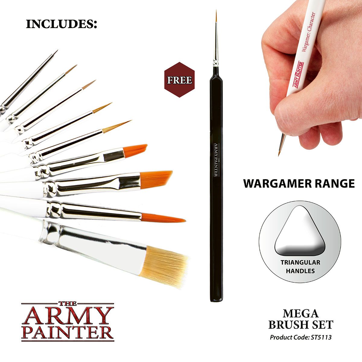 Army Painter - Pinceaux - Mega Brush SetMega Brush Set (Pinceaux)