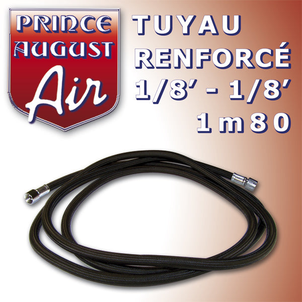 Tuyau renforcé1/8′-1/8′ 1m80 (EN STOCK)