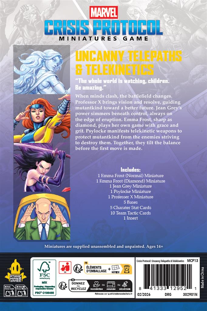 Marvel Crisis Protocol : Uncanny Telepaths & Telekinetics (Pack de Personnages)