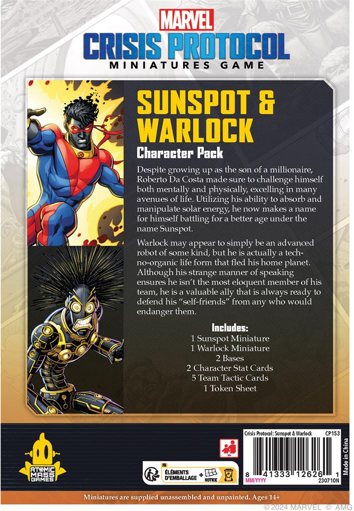 Marvel Crisis Protocol – Sunspot & Warlock (Pack de personnages)