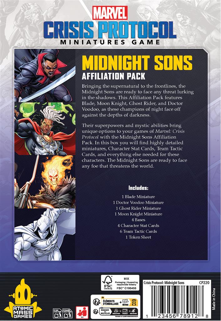 Marvel Crisis Protocol – Midnight Sons Affiliation Pack