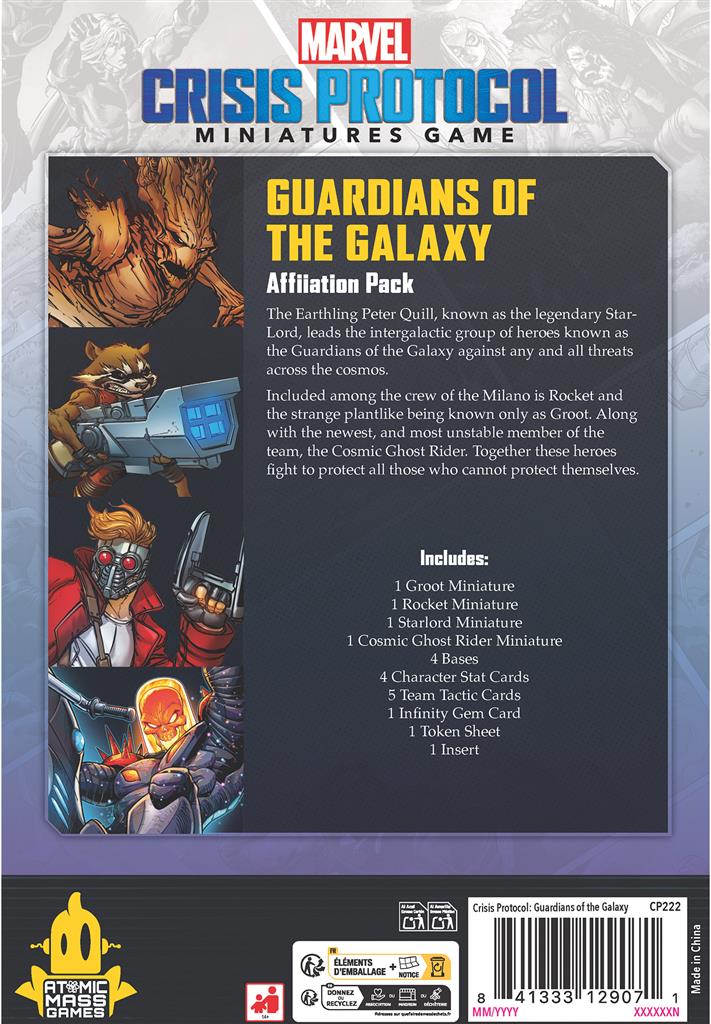 Marvel Crisis Protocol – Guardians of the Galaxy Affiliation Pack