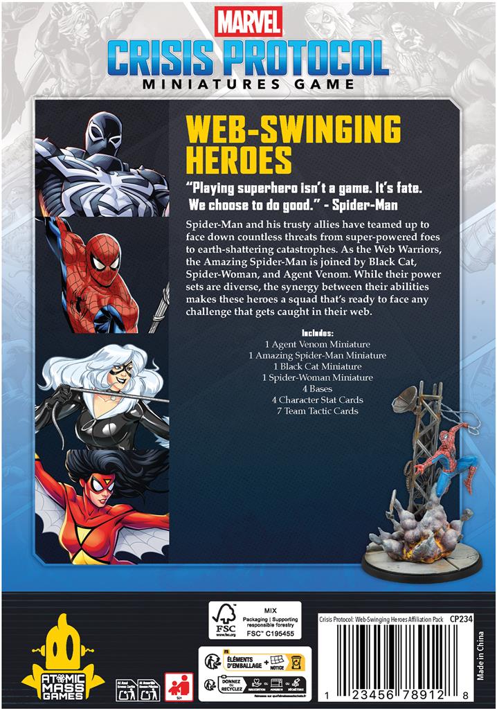 Marvel Crisis Protocol – Web-Swinging Heroes Affiliation Pack
