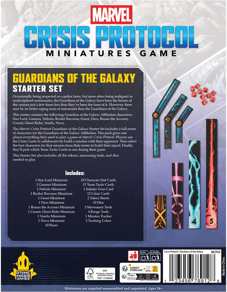 Marvel Crisis Protocol – Guardians of the Galaxy Starter Set (Base) en Anglais