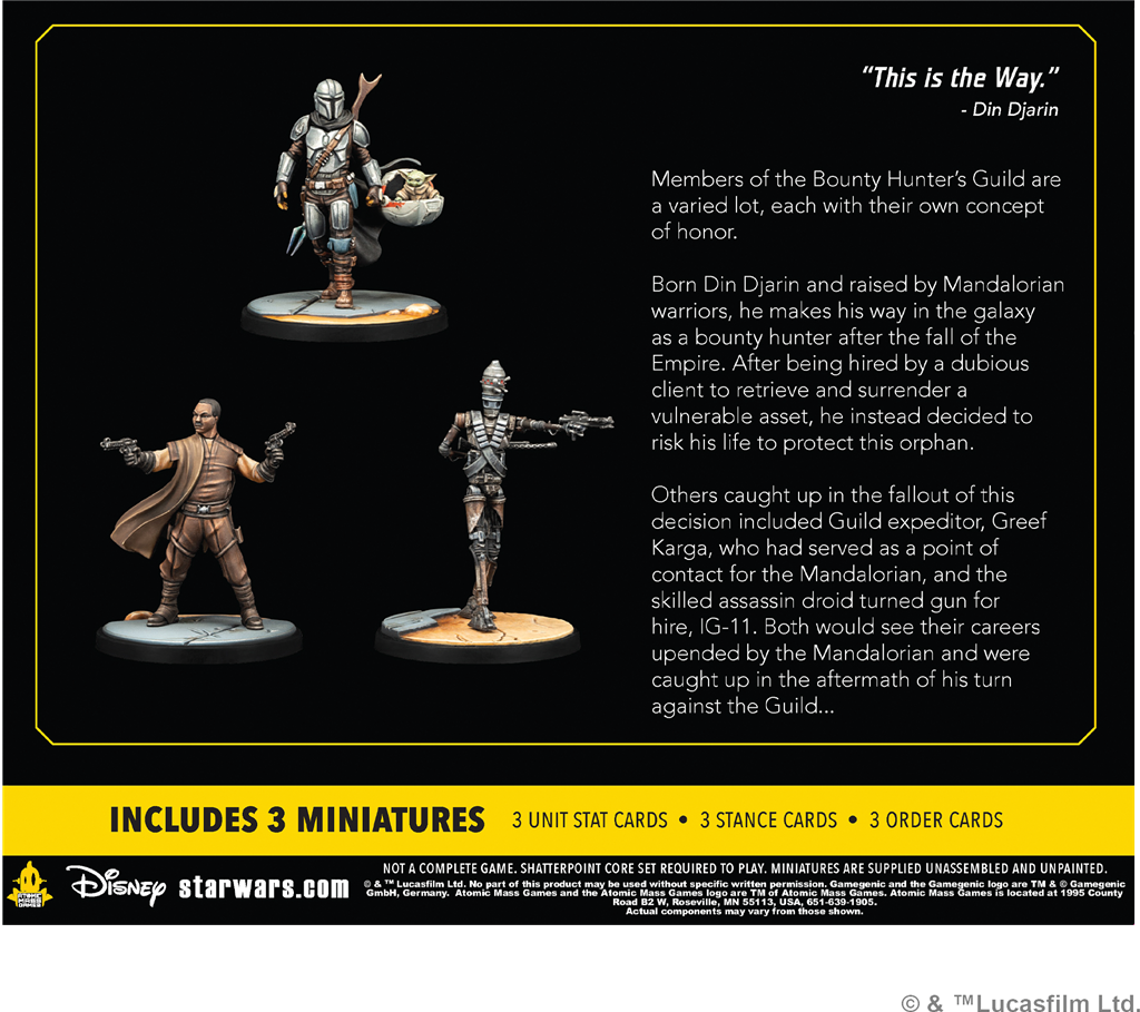 Contenu du set d'escouade Certifié par la Guilde (Certified Guild) – Star Wars Shatterpoint