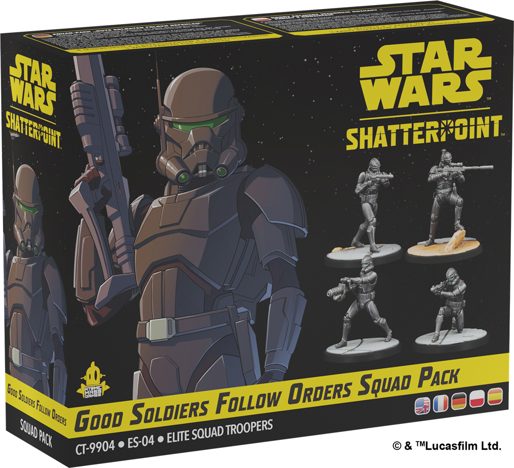 Boîte du set d'escouade Good Soldiers Follow Orders – Star Wars Shatterpoint